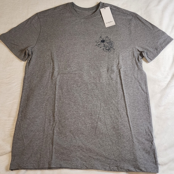 Short Sleeve Floral Graphic Tee By Goodfellow & Co, Gray, Size Large - Picture 3 of 4